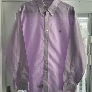 Brooks Brothers 346 Men’s Lavender Button‑Down Shirt – Size L, Original Fit